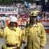 Por cuarta semana consecutiva, o persoal de loita contra os incendios manif&eacute;stase diante da Direcci&oacute;n Xeral de Montes