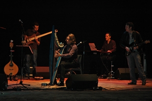 O m&uacute;sico Roi Casal e a s&uacute;a banda interpretaron tres temas moi aplaudidos