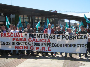 Os traballadores protagonizaron diferentes manifestaci&oacute;ns en Lugo e Santiago