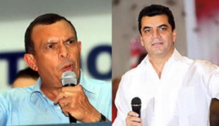 Elvin Santos (do gobernante Partido Liberal) e Porfirio Lobo (do opositor Partido Nacional) son os candidatos con m&aacute;is opci&oacute;ns