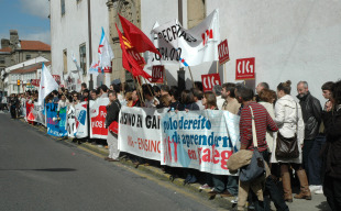 Imaxes da concentraci&oacute;n de protesta / Fotos: IGC