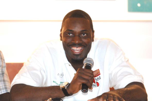 Akindele durante a s&uacute;a presentaci&oacute;n a pasada tempada no Scavolini