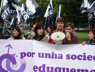 O STEG manifestouse diante da Consellar&iacute;a de Educaci&oacute;n