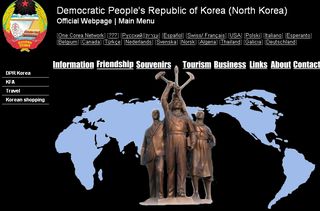 A web oficial de Corea do Norte est&aacute; baixo un dominio ".com"