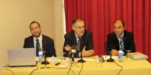 Manuel L&oacute;pez Iglesias, conselleiro delegado; Fernando Salgado, presidente, e Xes&uacute;s Garc&iacute;a Porto, xerente de Retegal