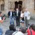 Barro e os vicerreitores Miguel V&aacute;zquez Ta&iacute;n, M&ordf; Xos&eacute; Alonso e Xo&aacute;n Via&ntilde;o, antes da conferencia de prensa