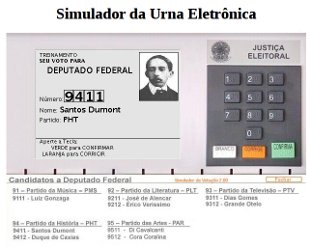 Simulador da urna electr&oacute;nica