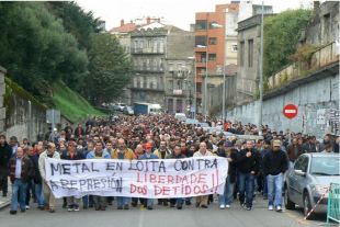 O sector do naval xa se mobilizou en varias ocasi&oacute;ns en solidariedade cos catro traballadores