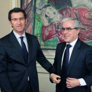 O emabaixador portugu&eacute;s en Madrid co presidente galego