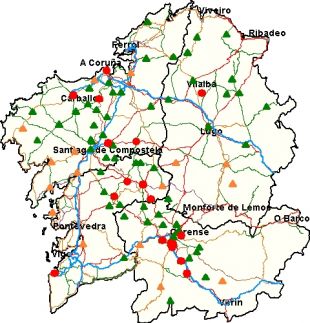 Mapa do 112, &aacute;s 9.35 horas deste venres