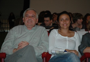 Guillerme V&aacute;zquez, na foto xunto con Iria Aboi, pechou a Asemblea