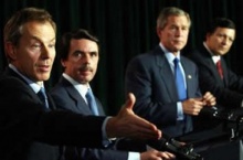 Blair, Aznar, Bush e Dur&atilde;o, en 2003