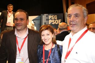 Pablo Garc&iacute;a, &aacute; esquerda na imaxe, conv&eacute;rtese nunha das principais bazas do PSdeG