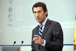 Alberto N&uuml;&ntilde;ez Feijoo, este xoves despois do Consello da Xunta