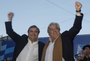 Luis Alberto Lacalle co seu candidato &aacute; vicepresidencia; Jorge Larra&ntilde;aga