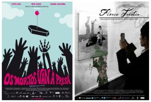 Cartaces de 'Os mortos van &aacute; pr&eacute;sa' e 'Flores Tristes', filmes proxectados no curso