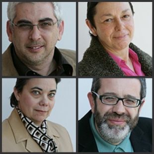 Os catro vicerreitores de UA dimisionarios: arriba, Torres e M&ordf;Dolores Dom&iacute;nguez; abaixo, Celia Besteiro e Xo&aacute;n Carlos Carreira