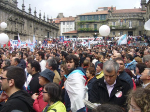 Imaxe da manifestaci&oacute;n do ano pasado, cando se xuntaron unhas 25 mil persoas na Quintana