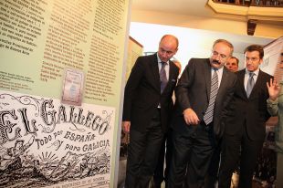 Feijoo e Villares visitan a exposici&oacute;n do Consello da Cultura en Montevideo