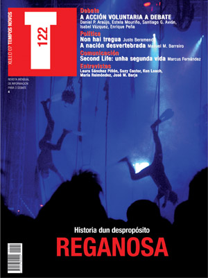 Capa do n&uacute;mero de xullo de TEMPOS Novos.