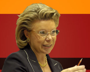 Viviane Reding, comisaria europea da Sociedade da Informaci&oacute;n e Medios