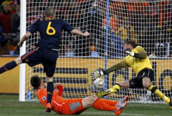 Todos os xogadores que marcaron goles para Espa&ntilde;a neste Mundial xogan no FC Barcelona