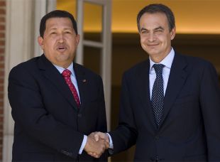 Ch&aacute;vez e Zapatero nunha xuntanza anterior