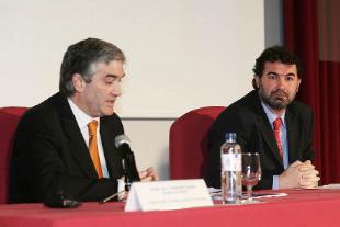 Fernando Blanco, nesta imaxe de arquivo en compa&ntilde;ia de Anxo Quintana, foi o encargado de presentar o portal