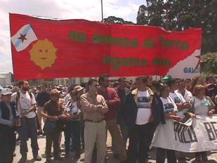 Unha imaxe das mobilizaci&oacute;ns contra Sogama