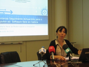 Mar Pereira explicou a pol&iacute;tica do Goberno arredor do software libre