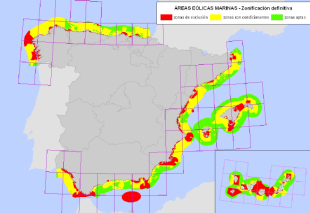 E&oacute;lica mari&ntilde;a: O mapa elaborado polo Ministerio de Industria