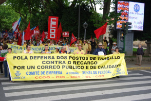 Os traballadores manifest&aacute;ronse reiteradamente nas diferentes cidades galegas