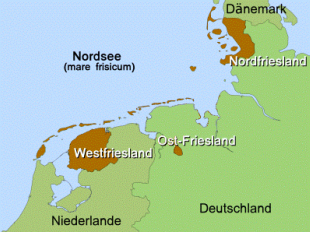 Zonas de Frisia onde a&iacute;nda se conserva a lingua