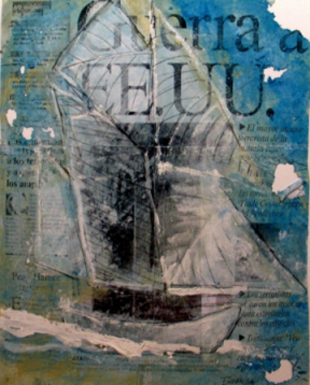 "MOR001", Anxo Baranga, t&eacute;cnica mixta sobre papel