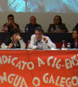 Anxo Louzao durante a s&uacute;a intervenci&oacute;n