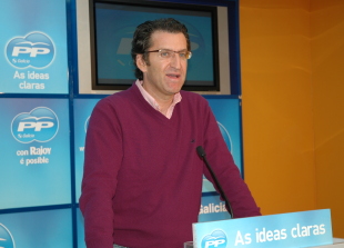 N&uacute;&ntilde;ez Feijoo durante a comparecencia