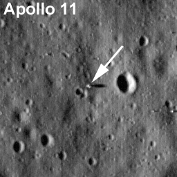 O m&oacute;dulo Eagle, no Mar da Tranqulidade, captado polo LRO / NASA