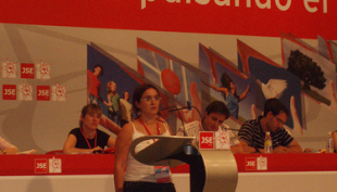 Loli Rodr&iacute;guez, secretaria xeral das Xuventudes Socialistas