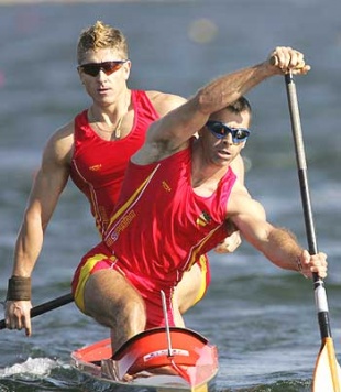 Alfredo Bea e David Mascato, coas camisolas da selecci&oacute;n espa&ntilde;ola