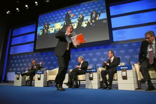 Imaxes desta edici&oacute;n, a trix&eacute;simo novena, do Foro Econ&oacute;mico Mundial