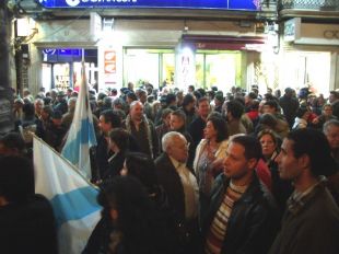 Outro momento da concentraci&oacute;n deste domingo en Vigo