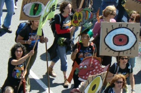 Durante a manifestaci&oacute;n / Imaxes: Z&eacute;lia Garc&iacute;a