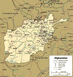 Mapa de Afganist&aacute;n