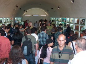 Dous momentos da inauguraci&oacute;n da Feira no Castillito