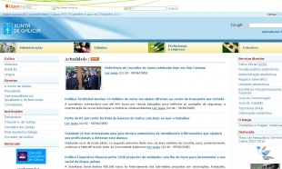 A p&aacute;xina da 'Junta da Galiza' (clica na imaxe para ampliala)