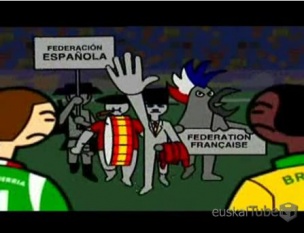 Unha captura do spot, tirado do EskalTube. O momento no que entran as federaci&oacute;ns a impedir o encontro