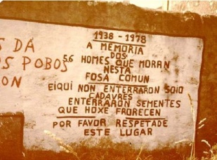 Pintada nunha parede (empregada coma 'pared&oacute;n')na Guarda / Imaxe tirada da web da CRMH