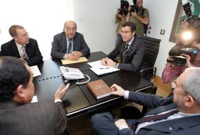 Feijoo na xuntanza coa delegaci&oacute;n da RAG, esta cuarta feira