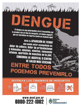 Campa&ntilde;as para a prevenci&oacute;n do dengue na Arxentina (clique para ampliar)