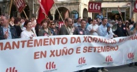 Concentraci&oacute;n en contra do cambio de horario o m&eacute;rcores pasado